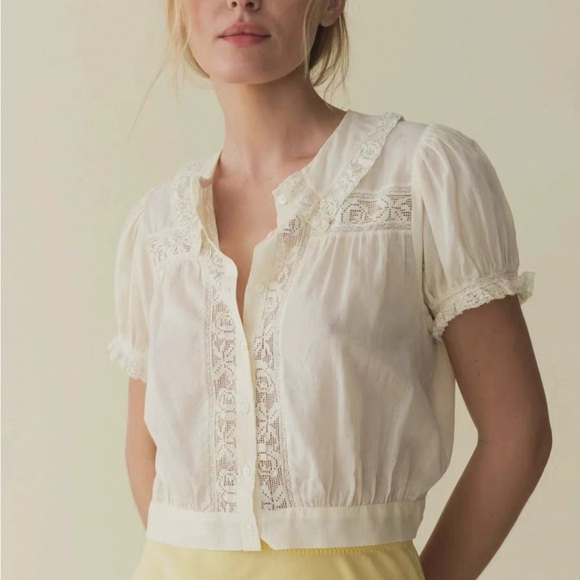Doen Tops - Doen Skylark Top in Magnolia